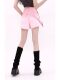Large size pink dopamine side zipper denim shorts for women in summer sweet and spicy straight loose a-line wide-leg hot pants