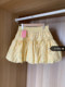 Dopamine yellow floral polka dot flower bud skirt for women in summer large size high waist A-line short skirt ruffled cake skirt