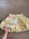 Dopamine yellow floral polka dot flower bud skirt for women in summer large size high waist A-line short skirt ruffled cake skirt