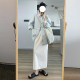 Homemade Japanese workwear straight skirt for female students with high waist temperament retro mid-length white hip skirt summer