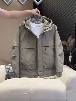 
2025 autumn and winter new men's hooded loose cotton coat jacket fashionable fashionable windproof thickened cotton jacket men