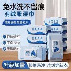 Down Jacket Cleaning Wipes, No-Wash, Powerful Stain Removal, Clothing Stain Removal Wipes, Dry Cleaning Special, Individually Packaged, for Home Use