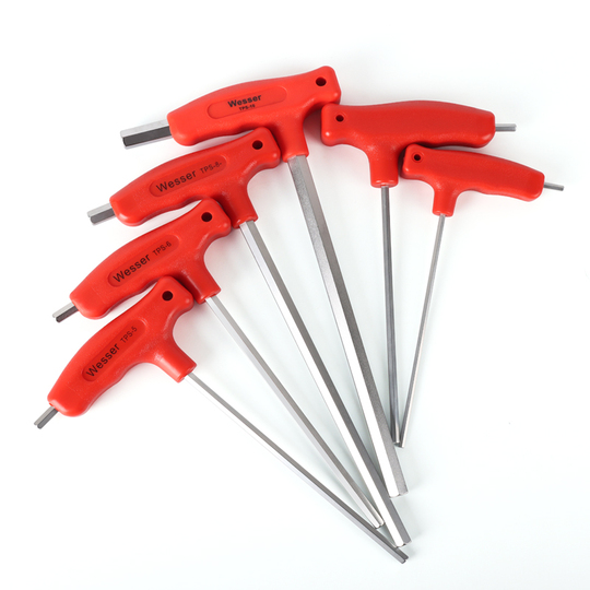 4-teiliges Set Sechskantschlüssel (HEX) 3mm – Chrom-Vanadium-Stahl, Gesamtlänge 63mm, Von C.K