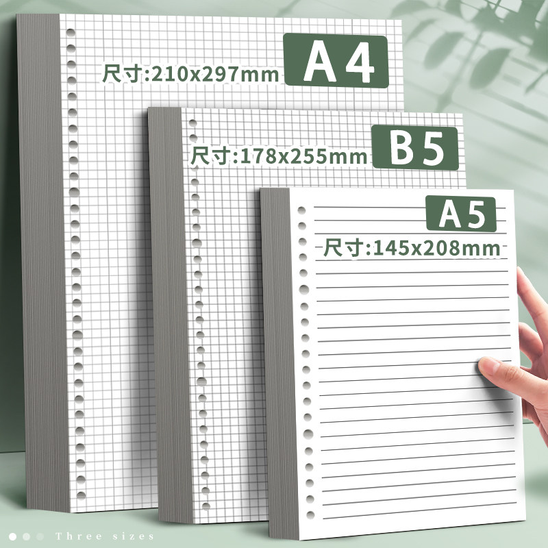 Wengu B5 Loose Leaf Refill Paper - Grid/Cornell 20/26 Hole