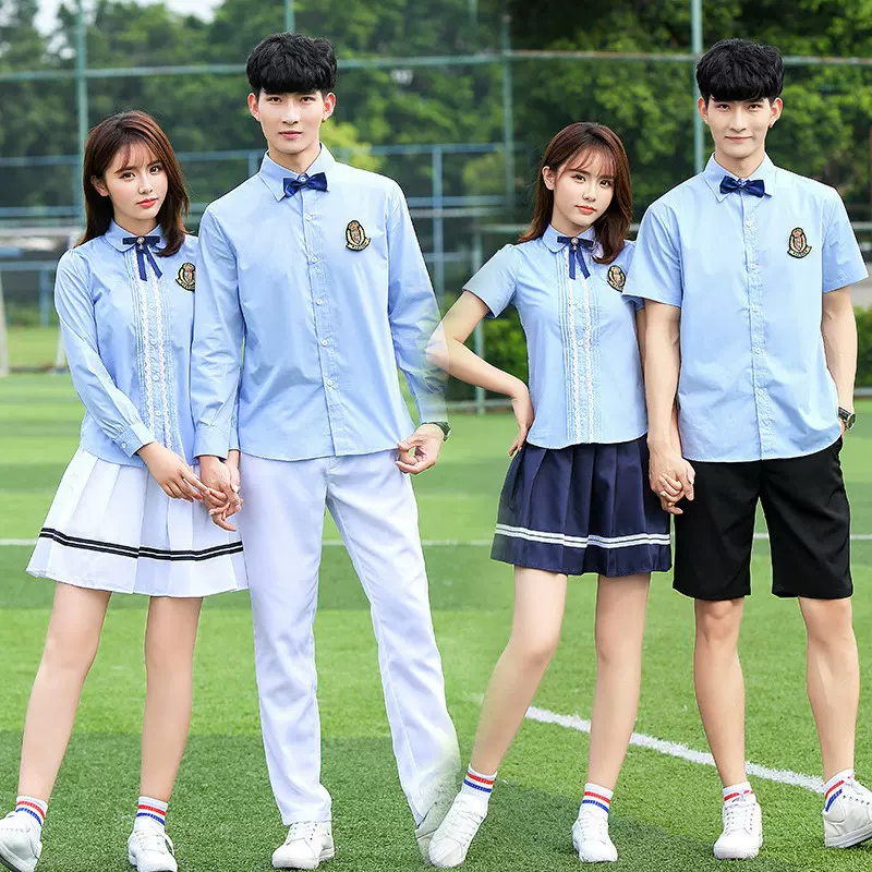 校服套装中学生班服学院风高中生夏季韩国制服初中生六年级