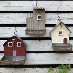 Sweet Garden Japanese Zakka Gardening Sundries Flower Pot House Wooden Iron Art Ornament Miniature Plant Planting 5