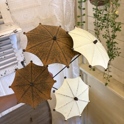 Japanese Style ins Wrought Iron Umbrella Flower Arrangement Garden Decoration Ornament French Country Courtyard Balcony Decoration Detachable