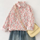 Large size fat girl slimming belly-covering shirt for women 2025 spring new loose Korean version cartoon printed long-sleeved top