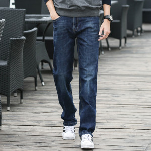 
Daniu high-end fabric skin-friendly and comfortable stretch jeans for men straight leg loose high waist deep crotch spring and autumn style