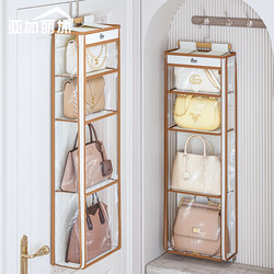 Bag Storage Hanging Bag Behind the Door, Wardrobe Dustproof and Pressure-Resistant Hanging Bag Organizer, Fabric Wall-Mounted Space-Saving Handbag Display Cabinet