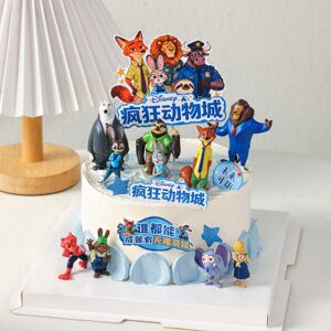 
Little Red Book's same style Zootopia cake decoration children's birthday Judy Rabbit Nick Fox ornament plug-in