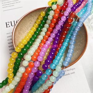 
4mm crystal glazed imitation jade beads loose beads handmade diy bracelet necklace earrings hairpin jewelry accessories materials