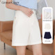 Zhuang Zini white suit shorts for women 2025 new summer black five-point casual pants thin high waist Q516
