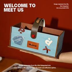 Windup ins Style Satchel Compartment Storage Box Scandinavian Retro DIY Assembled Desktop Storage Box Atmospheric Wood