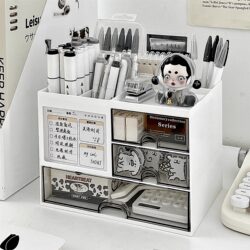 Desktop Storage Box Drawer-Type Student Pen Holder Desk Dormitory Storage Rack Acrylic Desk Stationery Storage Box