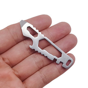 
Supplies outdoor edc stainless steel bottle opener multi-function portable camping hex wrench gadget