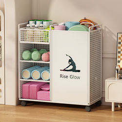 Yoga Mat Storage Basket, Home Sports Equipment Ball Organizer, Foam Roller Dumbbell Rack, Fitness Equipment Storage Rack