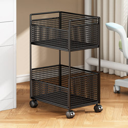 Bookshelf Floor-Standing Movable Desk Side Table Book Storage Rack Student Bookcase Office Storage Rack Cart with Wheels