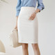2025 Korean version of the new fashion high waist hip skirt spring and summer slimming solid color OL professional versatile mid-length skirt