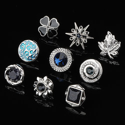 Gift Box】Men's Fashion Brooch Suit Lapel Pin Personalized Trendy Badge Accessory Crystal Collar Pin Suit Badge