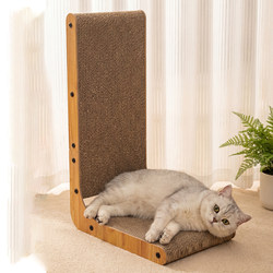 L-Shaped Vertical Corrugated Paper Large Cat Scratching Board, Cat Scratching Toy, Cat Bed, Cat Climbing Frame, Scratch-Resistant, Wear-Resistant, Does Not Shed Crumbs