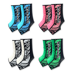 Lastpunch/Leather Ankle Protectors Microfiber Leather High Elastic Nylon Foot Protectors Kickboxing Sanda Muay Thai MMA Fighting Protective Gear