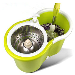 Rotating Mop Bucket, Hands-Free Cleaning, One-Step Mop, Automatic Water Wringing, Lazy Mop Head, Universal Mop Rod with Mop