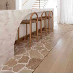 Villa irregular fragmented courtyard garden cultural stone