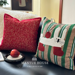M.Life 2025 New Year Red Festive Living Room Sofa Pillow Cushion Bedroom Headboard Cushion Lumbar Pillow Backrest