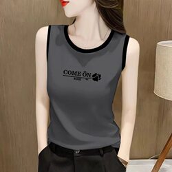 Clearance of Foreign Trade Export Women's Clothing: Pure Cotton Tank Top, Camisole T-Shirt for Women, Versatile Summer Casual Slimming Top