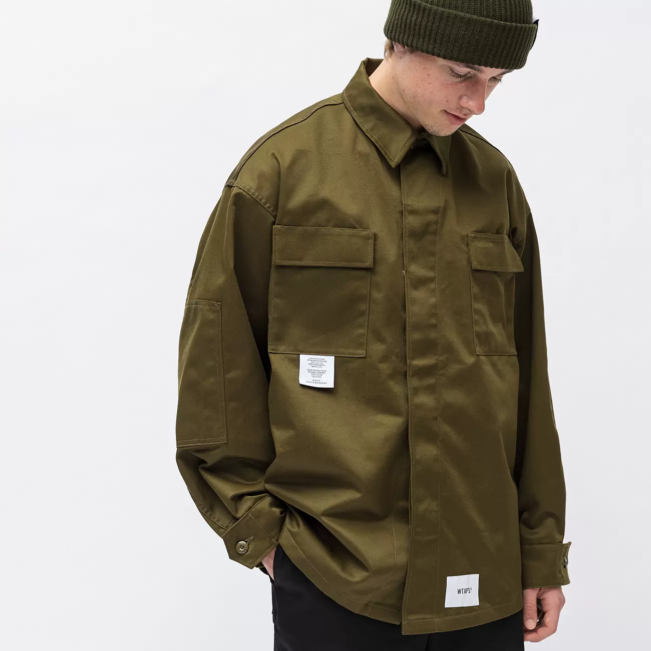 代购WTAPS 23AW GUARDIAN JACKET CTPL.TWILL 宽松工装夹克纯色-Taobao