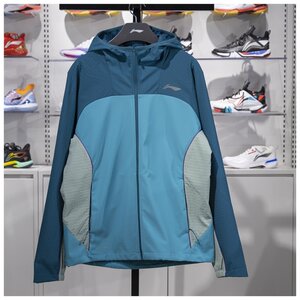
Li Ning sports windbreaker 2024 winter professional running men's velvet warm water-resistant soft shell jacket AFDU349