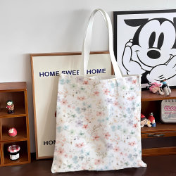Summer colorful floral high-end canvas bag small fresh large capacity vest bag shopping shopping bag bag for women
