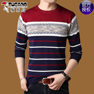 Woodpecker Spring and Autumn Sweat Sweaters Men's Crusade Wool Knitting Sweatshirt Male Broken Gets Long -sleeved Male T -shirts