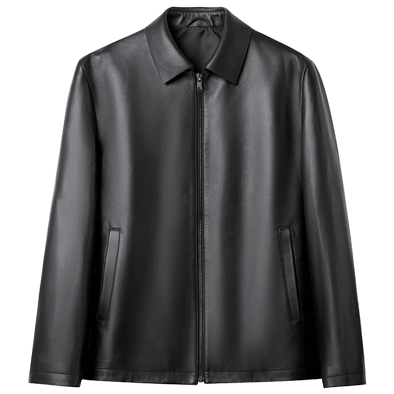 
Goldlion 2026 Spring New Sheep Leather Lapel Motorcycle Style Leather Jacket Windproof Jacket Men's American Style Leather Jacket