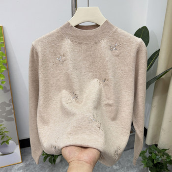 
Mom's autumn and winter fashionable knitted sweater top for middle-aged and elderly people