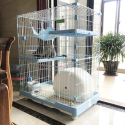 Cat Cage for Home Use, Villa-Style Cat Cage with Extra Large Free Space, Indoor Cat House with Toilet, Double-Layer or Triple-Layer Cat House