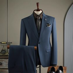 Pierre Cardin Formal Suit Suit for Men, Classy Business Groom's Wedding Dress, Casual Men's Suit Two-Piece Set