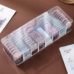 Large capacity dust-proof contact lens storage box Daily disposable contact lens storage rack divided into transparent box with cover