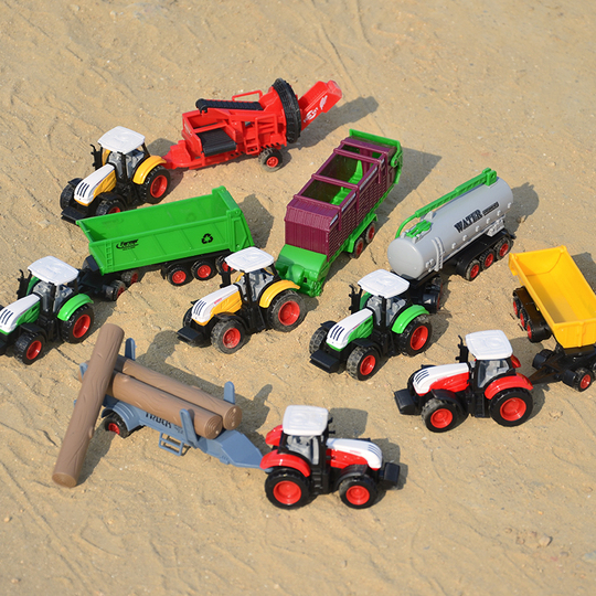 Parliky 2 Piezas De Tractor De Plástico Para Camión De Granja – Juguete Cognitivo Y Educativo Para Niños (Colores Surtidos)