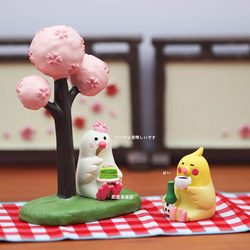 Japanese Zakka Groceries Cherry Appreciation Season Munia Cherry Blossom Tree Japanese Style Accessories Desktop Car Decorations Photography Props