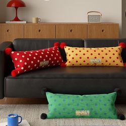 2025 New Polka Dot Simple Living Room Throw Pillow Cover Cushion Office Lumbar Pillow Cover Headboard Backrest Cushion
