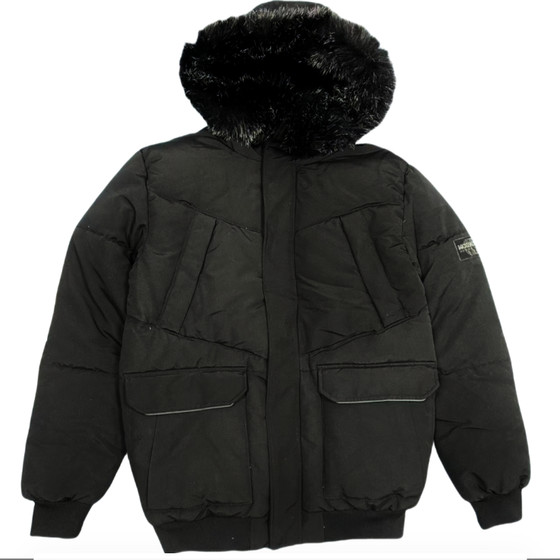 
Foreign single big brand YM thickened hooded men's cotton coat couple's style windproof and water-repellent outdoor cotton coat to keep warm in winter