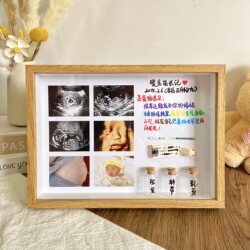 Baby Fetal Hair Photo Frame, Umbilical Cord Storage Bottle, Storage Frame, Pregnancy Four-Dimensional Ultrasound Photo Printing, Keepsake DIY