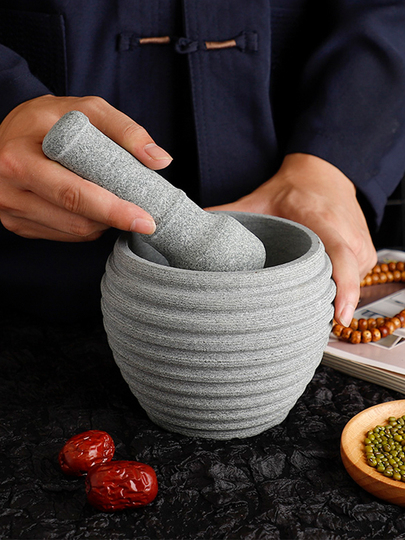 Ensemble de bol de broyage en bois, pilon et mortier, broyeur à épices