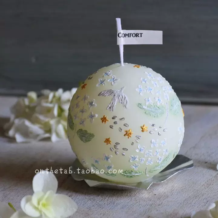 在庫 日本zakka 蓝色蜡烛紫阳花星空
