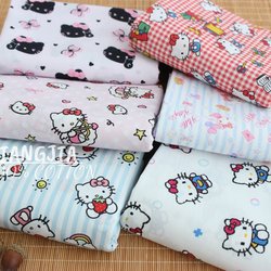 Large collection of pure cotton 40-count plain weave fabric kitty pajamas clothing pet handmade price per meter