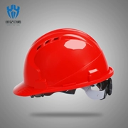 Mũ bảo hiểm an toàn công trường tiêu chuẩn quốc gia nhập khẩu ABS dày thoáng khí mũ bảo hiểm xây dựng lãnh đạo mũ bảo hộ lao động dày