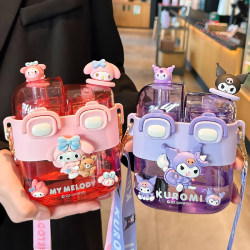 Japan's Kuromi Kidsren's Divided into Double Drinking Cup Summer High-Looking Student School Special 2025 New Straw Cup