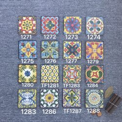 Retro Small Tiles 100X100 Bathroom Wall Tiles European Style Waistline Mosaic Tiles Stickers Kitchen Mini Tiles
